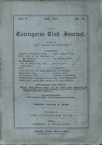 The Cairngorm Club Journal No 29 cover